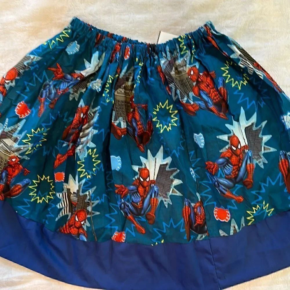 Skirt Spider-Man Hand Crafted Cotton Cartoon Marvel Comics Spiderman